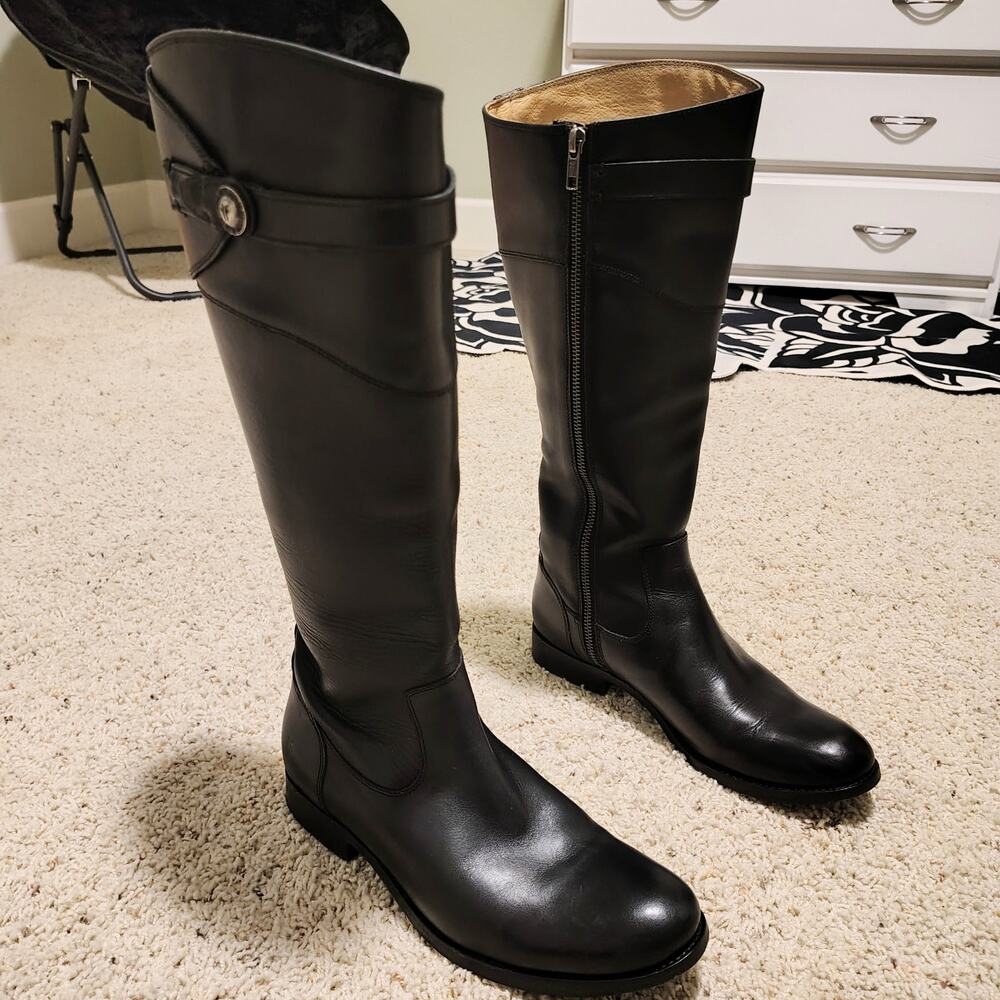 Frye Molly Button Knee High Boots Riding Tall Equestrian Zipper Booties 7.5